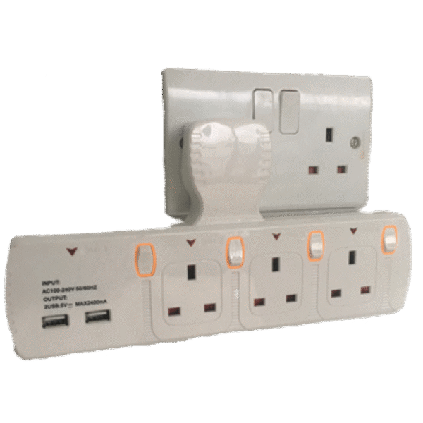 EXTENSION WALL SOCKET/3WAY/USB PORTS/