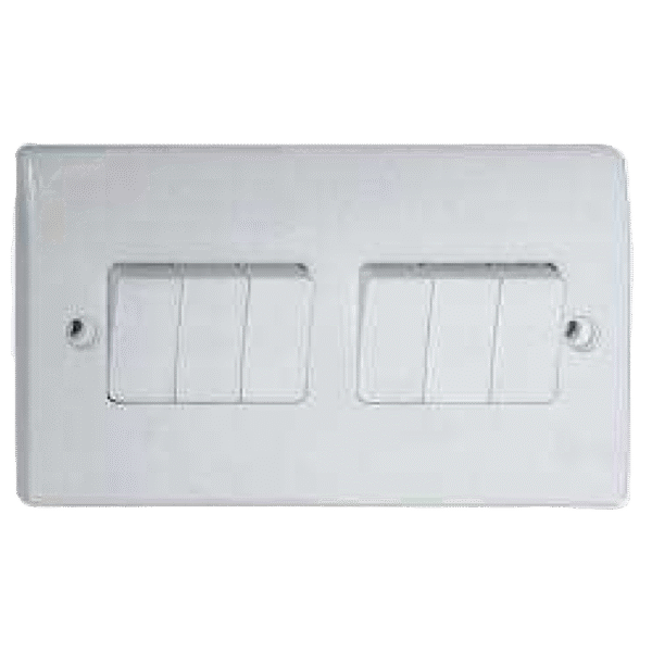 SWITCH WALL 6GANG/2WAY/10A X 5PC