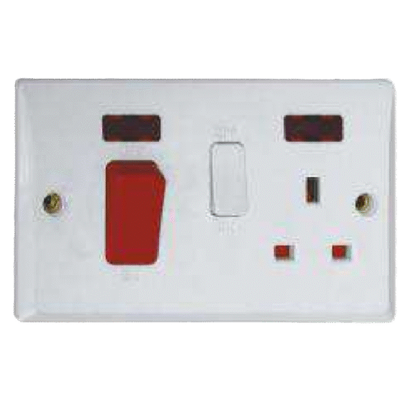SWITCH COOKER UNIT/DIPOLE W/45A FUSE