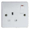 WALL SOCKET SINGLE/13A X 10PC