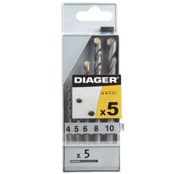 SET DRILL MASONRY STD DIAGER 5PC